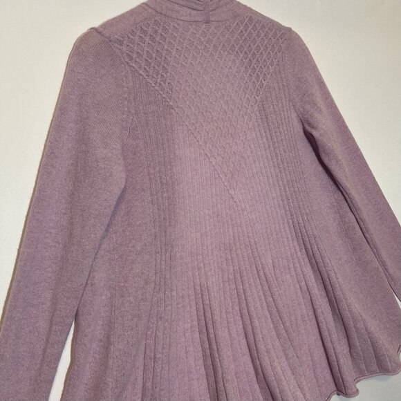 Kinross 100% Cashmere Sweater Open Front Cardigan Women's Small Lavender Soft - Picture 4 of 7